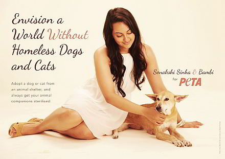 Sonakshi Sinha stars in new PETA ad